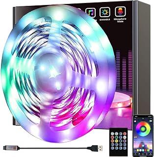 شريط مصابيح اضاءة LED بطول 130 قدم من سمارال، شريط اضاءة متغير الالوان مع جهاز تحكم عن بعد مزود بـ 44 مفتاح، مصابيح ليد لغرفة النوم والمطبخ وديكور المنزل (2 لفة، 65.6 قدم)، ألوان متعددة