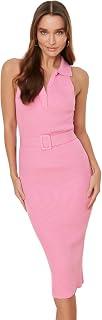 Trendyol Women Belt Detailed Knitwear Midi Dress TWOSS22EL1031 Dress