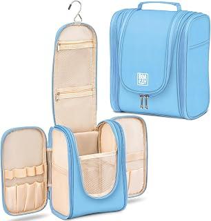 BOACAY Hanging Travel Toiletry Bag for Women & Men, Makeup Bag, Shower Bag, (M) Baby Blue, M, Toiletry Bag