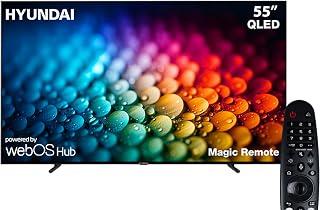 عرض حصري على Hyundai Smart QLED TV 55 Inch 4K UHD – WebOS, Magic Remote, Frameless Design, Built-in Receiver, 3840 x 2160 Resolution, 3 HDMI &amp; 2 USB Ports – L55HYNDA750 - عروض أمازون مصر