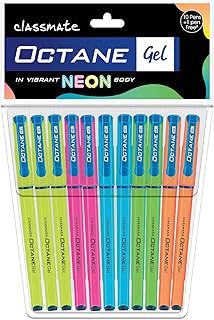 Exclusive Deal on Classmate Octane Gel Pen- Neon Series (Blue)- Pack of 10 Pens + 1 Pen FREE - Amazon KSA Deals