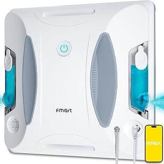 Fmart W6 Window Cleaning Robot with Spray Function, Automatic Window Robot, Powerful 3800pa Suction Power, 50 ml Water Tank, App Control, Automatic Path Planning - Amazon Egypt Deals