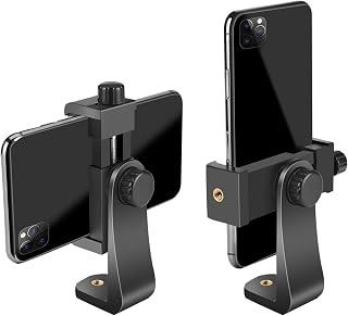 عرض حصري على Tazweeq Premium Smartphone Holder,Vertical and Horizontal Tripod Mount,Adapter Rotatable Bracket with 1/4 inch Screw/Adjustable Clip for All Cell Phone, Selfie Stick, Camera Stand - عروض أمازون السعودية
