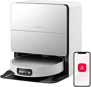 roborock Saros 10 Robot Vacuum and Mop, 22,000Pa Suction, AI Obstacle Avoidance, 3.14-inch Ultra Thin, Intelligent Dirt Detection, Zero Tangling Main Brush, Hot Water Mop &amp; Dock Self Cleaning - Amazon Egypt Deals