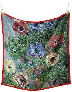 Beautiful Soft Natural Silk Scarf with Bright Colors and Delicate Prints High Quality Material - Imported