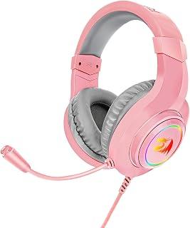 Redragon H260 Hylas RGB Pink Gaming Headset with Microphone, Circumaural Pads, Compatible with Xbox One PS4 PS5 Laptop PC, Pink - Amazon Egypt Deals