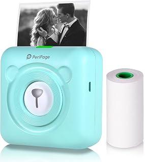 PeriPage A6 Mini Pocket Printer HD 304DPI Wireless BT Thermal Printer Picture Photo Label Memo Notes Journal Receipt Paper Instant Printer Sticker AR Photo Function Inkless Printing Compatible with