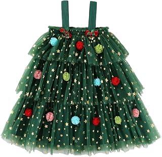 عرض حصري على Christmas Dress For Baby Girls Suspender Cake Dress Party Festival Clothing Green - عروض أمازون السعودية