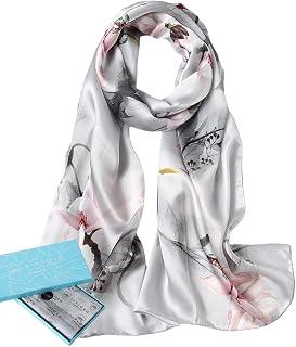 عرض حصري على Gift Boxed Scarf Womens Silky Satin Scarf Mulberry Head Scarf for Women Uk Womens Scarves Wraps Ladies Silky Scarf Ladies Hair Scarf Designer Scarf Gifts for her Older Women - عروض أمازون السعودية