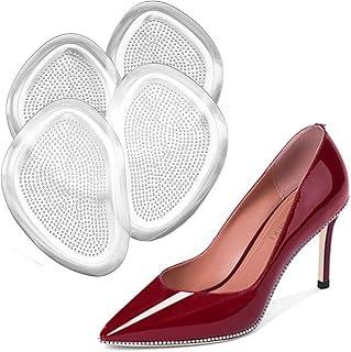 Gel Insoles for Women (4 Pieces), Rapid Pain Relief Ball of Foot Cushions Forefoot Shoe Cushions Party Shoes High Heel Gel Pads, Rapid Pain Relief