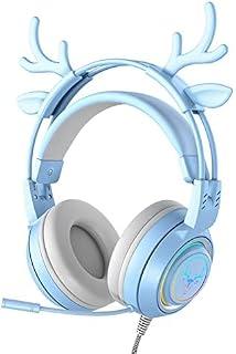 Stereo Gaming Headset for PS4 PC Xbox One PS5 Controller, Noise Cancelling with Microphone, LED Light, Surround Bass, Soft Memory Earmuffs for Laptop, Mac - Amazon Egypt Deals