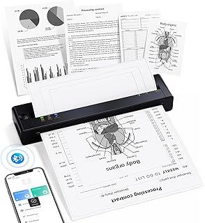 TATTMUSE Portable Printers Wireless for Travel, Inkless Thermal Printer Compatible with iOS/Android/PC, Bluetooth Small Mobile Printer Support 8.5" X 11" US Letter Thermal Paper