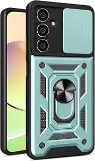 Exclusive Deal on Compatible With Samsung Galaxy S24 Case Cover with Camera Sliding Cover Built-in 360 Rotating Ring Holder Kickstand Shockproof Cell Phone Case for Samsung Galaxy S24 / Samsung S24 By Graby (Green) - Amazon Egypt Deals