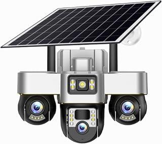 Exclusive Deal on Triple Lens Security Camera, WiFi Outdoor Camera with 3 Live Views, 6MP Color Night Vision, 3 PTZ Control via App, Motion Tracking, Solar Powered, Weatherproof for Home - Amazon KSA Deals