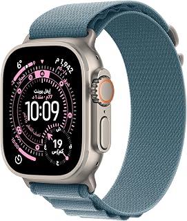 عرض حصري على Apple Watch Ultra 3 GPS + Cellular 49mm Premium Running and Multisport Smartwatch with Rugged Natural Titanium Case with Light Blue Alpine Loop - Large. Advanced Health and Fitness Tracking - عروض أمازون السعودية