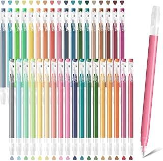 Gel Pens for Coloring, Cute Art Fine Point Pens with lids for Black Paper White Paper Adult Coloring Writing Drawing Journaling Note Taking School Office Home, 36 Pack 0.6MM Multicolor