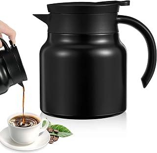 عرض حصري على Bolivia's Thermal Coffee Carafe, 800ml Double Wall Stainless Steel Insulated Coffee Carafe, 15×11.8cm Insulated Coffee Dispenser with Removable Tea Infuser, Travel Tea, Water, Beverage Dispenser - عروض أمازون السعودية