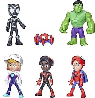 Exclusive Deal on Marvel Hasbro Spidey and His Amazing Friends Hero Reveal Multipack with Mask-Flip Feature, 4-Inch Scale Action Figure Toys, Kids Ages 3 and Up, Frustration-Free Package , Black - Amazon KSA Deals
