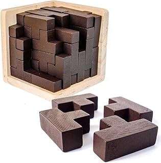 عرض حصري على Wooden Brain Teaser Puzzle Cube Wooden Puzzles T-Shaped Jigsaw Logic Puzzle Educational Toy for Kids and Adults for Unlock Interlock Puzzle Wooden Toys - عروض أمازون السعودية