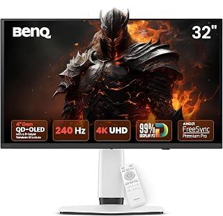 [2026 Model] BenQ MOBIUZ EX321UZ 31.5” 4K 4th Gen QD-OLED 240Hz 0.03ms HDMI 2.1, DP2.1 USB-C 90W Gaming Monitor, 99% DCI-P3, DisplayHDR 400, FreeSync Premium Pro, 3-Year OLED Warranty
