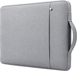 RAINYEAR 15 Inch Laptop Sleeve Polyester Bag with Front Pocket, Grey