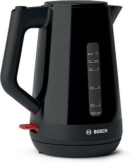 Bosch MyMoment Delight TWK1M123GB Electric Kettle with 1.7L Capacity and Quick Boil, Built-in Limestone Filter, Cable Storage in Black