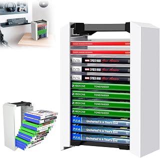 for PS5 Game Storage Tower, Universal Games Storage Tower, Stores 12 Game or Blu-Ray Disks, Game Holder Rack for PS5, PS4, Xbox Series X/S, Switch Games and Blu-Ray Disks, 12 CD Disc