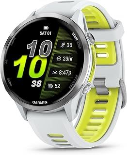 عرض حصري على Garmin Forerunner 970, Premium GPS Running and Triathlon Smartwatch, AMOLED Display, Built-in LED Flashlight, Titanium with Whitestone Case and Whitestone/Translucent Amp Yellow Band - عروض أمازون السعودية