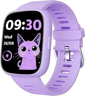 عرض حصري على Kids Smart Watch with GPS Locator (iOS Only), Sports Watch with Step Counter and Sleep Monitor, IP68 Waterproof Puzzle Games for Girls 5-12 Years Old - عروض أمازون السعودية