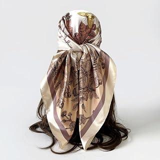 عرض حصري على 35" Head Scarf for Women Like Silk Satin Scarf for Hair Wrapping at Night Bandana Square Scarf for Sleeping - عروض أمازون السعودية