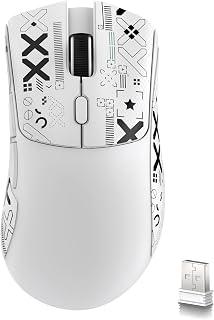 ATTACK SHARK R1 Gaming Mouse, Light Weight 55g, 18,000 dpi Optical Sensor, HUYU Key Duration of 20 Million, Ergonomic Design for PC, Laptop, Windows and Mac - White &amp; Sticker - Amazon Egypt Deals