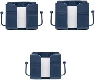 Wall Mounted Adhesive Remote Control Stand Mobile Phone Holder for Charging AC/TV Storage Box for All Smartphones Pack of 3(DARK BLUE)