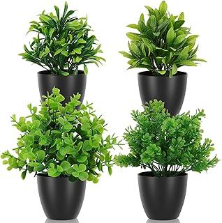 عرض حصري على Artificial Plants Decorative Home 4 Pots, Mini Indoor Artificial Potted Small Plastic Plants,Fake Greenery for Room Decor Home Office Desk Table Decorations,Exquisite New House Gift - عروض أمازون السعودية