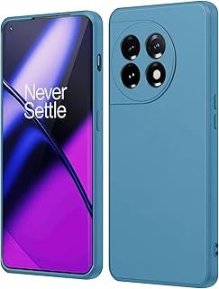 عرض حصري على Silicone Phone Case for Oneplus 11,Soft Slim Silicone Protective Case Cover with Microfiber Lining(for Oneplus 11-Blue) - عروض أمازون السعودية