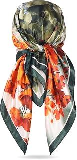 عرض حصري على 90x90cm Silk Scarf for Women Hair – Lightweight Mulberry Silk Feeling Sunscreen Shawl - عروض أمازون السعودية