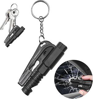 Emergency Keychain, Glass Breaker Seatbelt Cutter Key Chain, Escape Tool Keychain with Whistle, Car Accessories