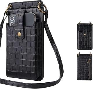 عرض حصري على Bukela PU Leather Crossbody Cell Phone Bag for Women Purse with Credit Card Slots and Mirror Fit For Most Smartphone - عروض أمازون السعودية