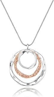 عرض حصري على Hypoallergenic Silver Boho Circle Pendant Necklace Geometric Boho Style Jewelry for Women-Chunky &amp; Long-Gift for Bohemian Fashionistas - عروض أمازون السعودية