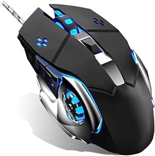 Optical Gaming Mouse Comfort USB Nylon Wired, 6 Button, 3600 DPI, High Performance Plug &amp; Play, for Desktop, PC and Laptop Windows/Mac (Design with holes to prevent sweating) (ZR-1900, BLACK) - Amazon Egypt Deals