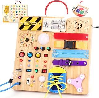 Busy Board Montessori Toys for 1-3 Year Old Sensory Toys Educational Toddler Toys Baby Toys for 1-2 Years Kids Learning Playtime Busy Board V3