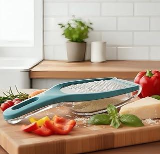 Stainless Steel Vegetable Grater Cheese Grater with Acrylic Box, Multifunctional Kitchen Hand Grater, Modern Design, with Transparent Container, Multifunctional Kitchen Tool, Random Color