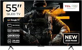 عرض حصري على TCL 55 Inch QLED TV 55P8K, HDR10+, Google TV, Dolby Vision Atmos, AiPQ Processor,144Hz, ONKYO 2.1 Hi-Fi System, Dolby Vision HDR, Slim &amp; Uni body – 55P8K (2025 Model) - عروض أمازون مصر