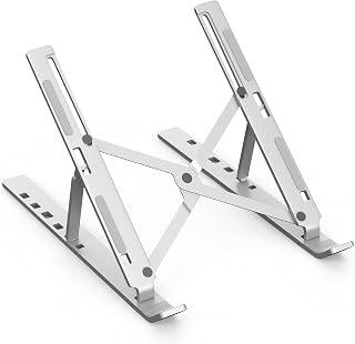 Foldable Portable Aluminium Laptop Stand | Desk Stand with 6 Level Height Adjustment | Compatible for 11 Inch/11.6”/13.3 Inches/14 Inch/15 Inch/15.6” Laptops Notebooks - Amazon Egypt Deals