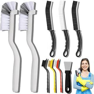 9 Pack Crevice Cleaning Brush Set, Scrub Brushes for Cleaner Hard Bristle Cleaning Brushes for Household Use, Cleaning Supplies for Kitchen, Bathroom, Corner, Sink, Cup, Bottle