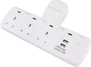 عرض حصري على Kistenmacher EGK603BU 3-Way + 2USB 5V BS Wall Socket Adapter - عروض أمازون السعودية