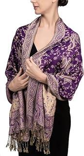 Women Paisley Silk Pashmina Scarf