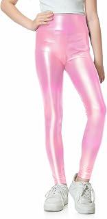 عرض حصري على Girls Athletic Leggings Kids Lounge Workout Yoga Pants Solid Color High Waist Dance Running Active Tight for Teen - عروض أمازون السعودية