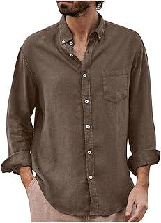 Exclusive Deal on Mens Long Sleeve Button Down Shirt Men's Hawaiian Shirt - Amazon KSA Deals