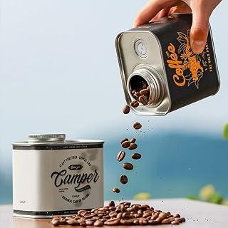 عرض حصري على ALMEKAQUZ 2Pcs Coffee Canister Jars, Coffee Bean Storage Jar, Coffe-e Powder Sealed Jar, Portable Bean Storage Jars,Portable Aluminium Alloy Food,Tea Storag-e Container(150g,White&amp;Black） - عروض أمازون السعودية