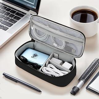 عرض حصري على Electronics Accessories Organizer Travel Case with Handle Portable Cable Storage Bag for Charger Adapter Earphones(Black) - عروض أمازون السعودية